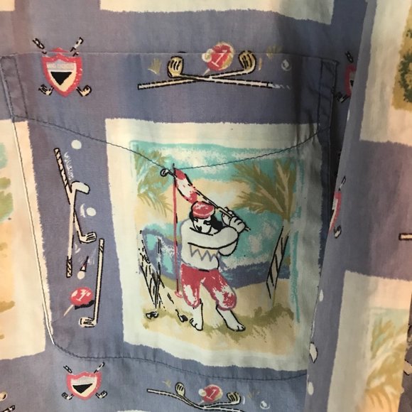 Big Dog Men's Button Down Shirt Golf Theme Size XL - Picture 4 of 8